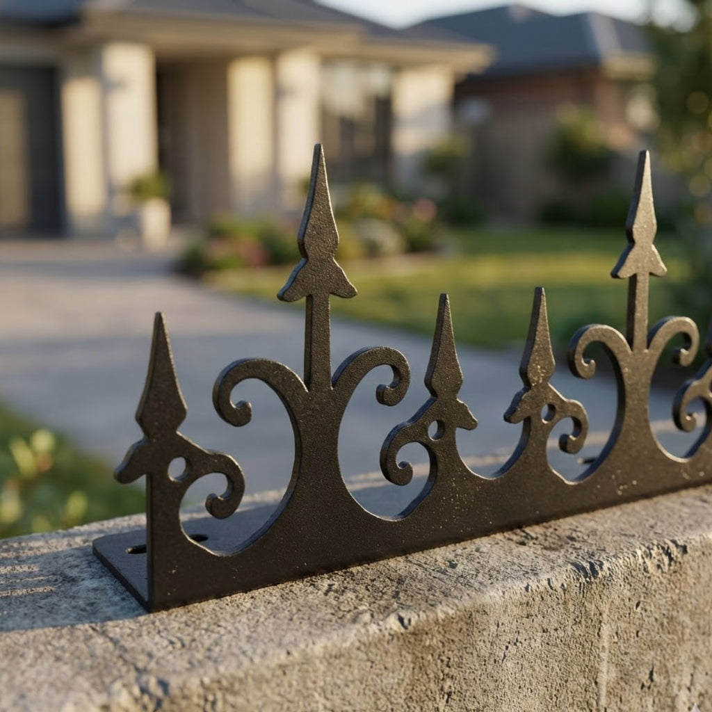 Anti-Climb Steel Fence Spikes – Black | Outdoor Security Fence Spikes