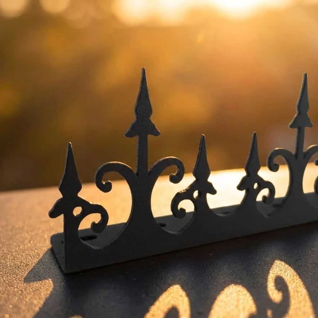 Anti-Climb Steel Fence Spikes – Black | Outdoor Security Fence Spikes